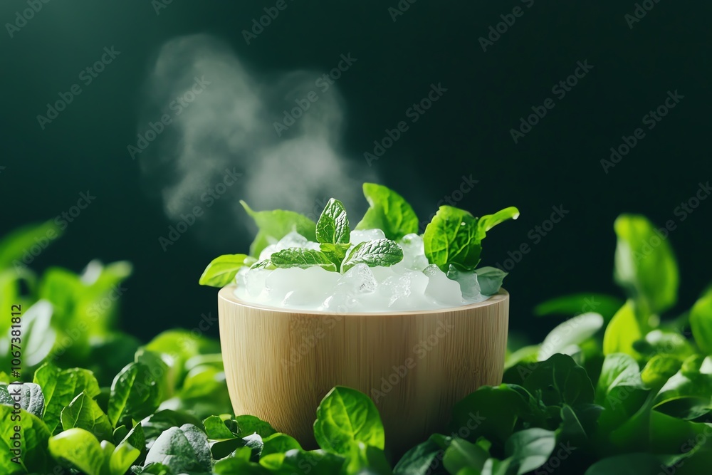 Arak service with ice, traditional Lebanese garden Arak service with ice, traditional Lebanese garden