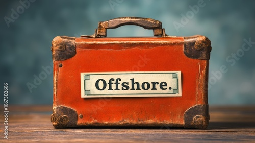 Offshore Obsession: A Visual Representation of Capital Flight.Concept of tax evasion, financial crime, money laundering, offshore banking, corruption, illicit financial flows. photo