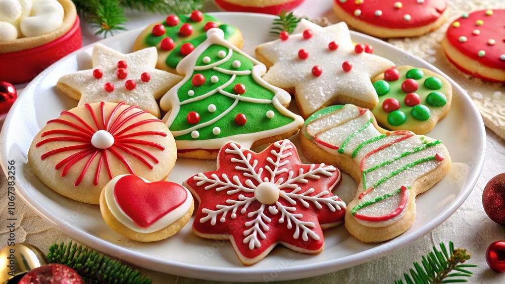 Place the cookies on a white plate with Christmas ornaments, candy canes, and a hint of powdered sugar for a holiday touch Place the cookies on a white plate with Christmas ornaments, candy canes, and a hint of powdered sugar for a holiday touch