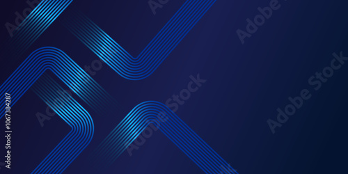 Futuristic abstract background. Modern shiny blue geometric lines pattern. dark blue gradient line triangle background for presentation banner, cover, web poster with dynamic vector illustration.	