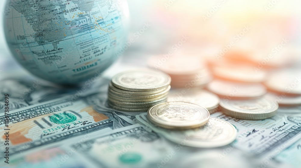 A World of Wealth: Global Asset Transfer Visualized.Concept of global wealth, international travel, financial freedom, investment migration, offshore banking, high-net-worth individuals. A World of Wealth: Global Asset Transfer Visualized.Concept of global wealth, international travel, financial freedom, investment migration, offshore banking, high-net-worth individuals.