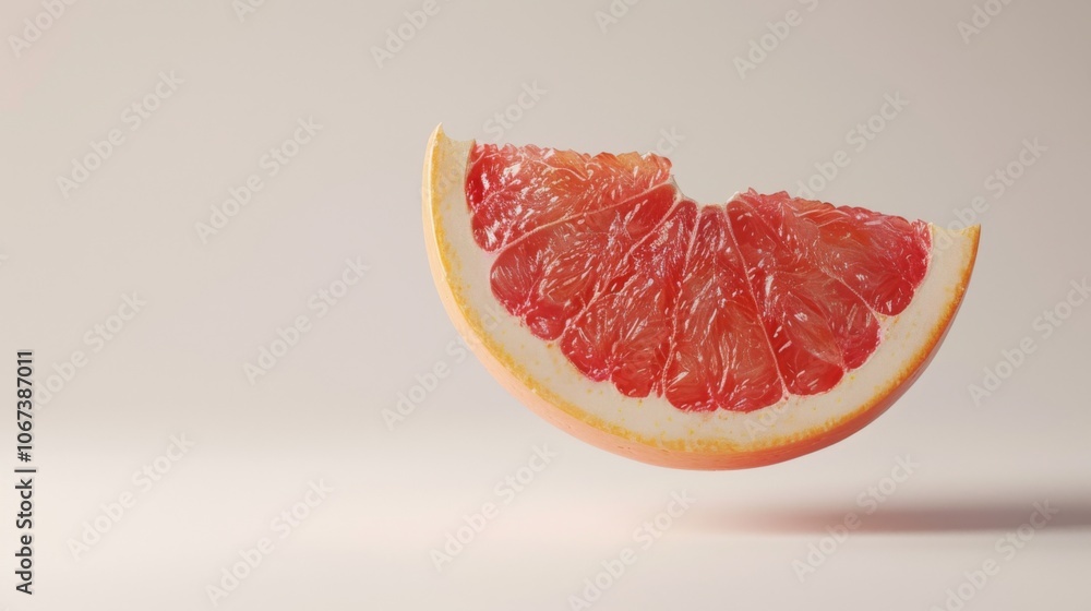 Close-up of a Fresh Grapefruit Slice Close-up of a Fresh Grapefruit Slice