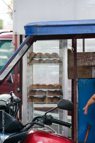 Pandesal in the street of Liliw Laguna. photo