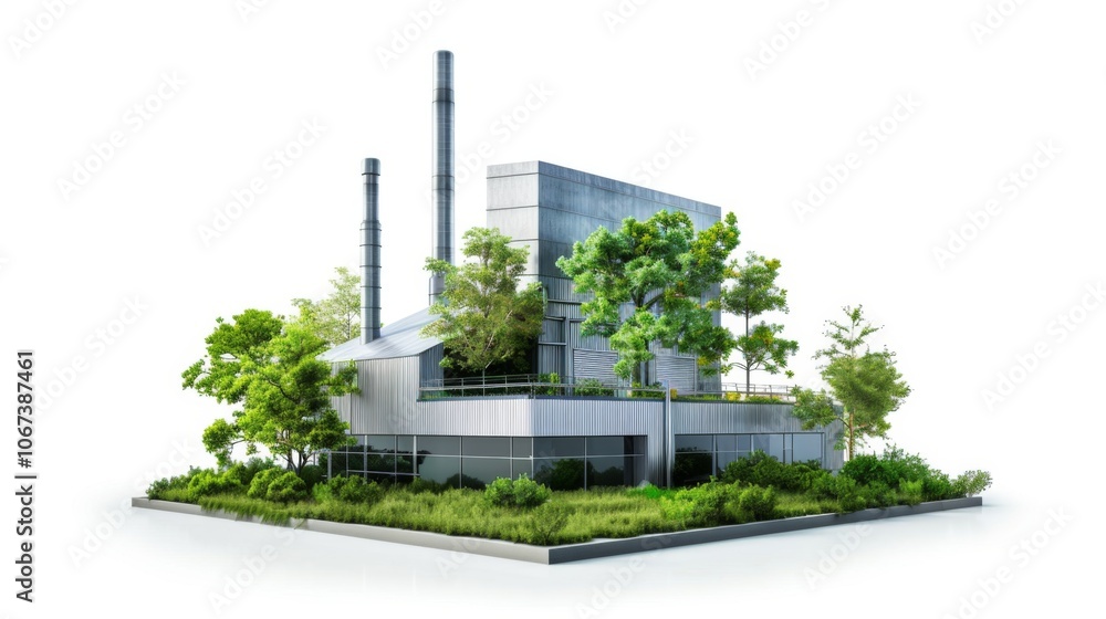Obraz premium Green Factory: Sustainable Architecture and Industrial Design
