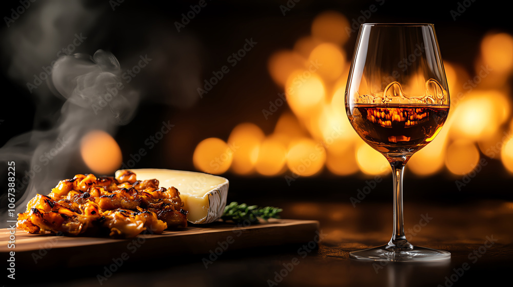 Ice wine and cheese board, Niagara vineyard Ice wine and cheese board, Niagara vineyard