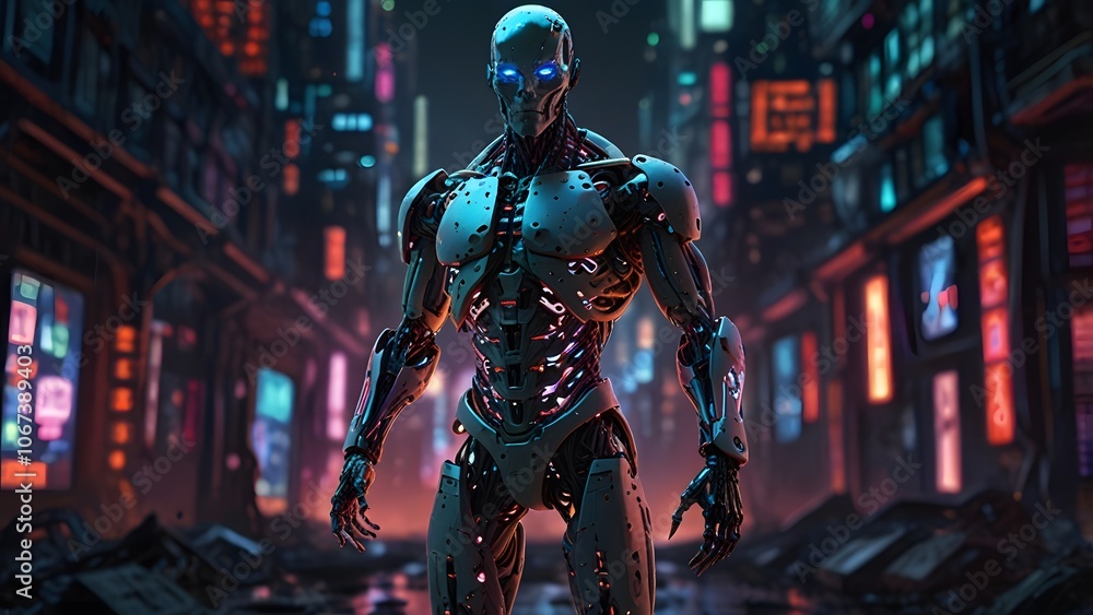 Future Hero ai Robots, background Created with Generative AI technology. Future Hero ai Robots, background Created with Generative AI technology.