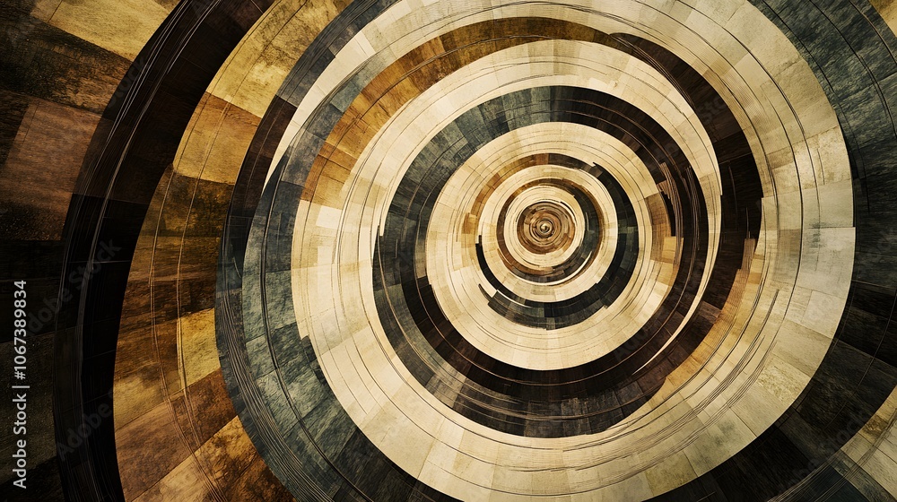 Abstract lines forming a circular pattern in earthy tones, conveying the concept of ecological cycles and sustainability, 4k resolution Abstract lines forming a circular pattern in earthy tones, conveying the concept of ecological cycles and sustainability, 4k resolution