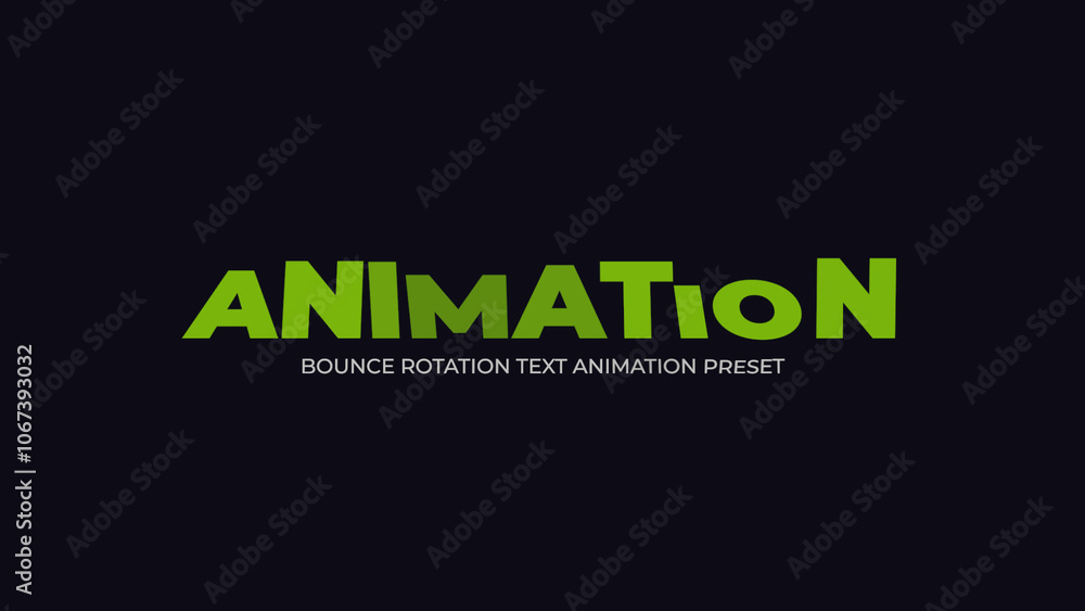 Pop Up Bounce Rotation Text Animation Preset Stock Template | Adobe Stock