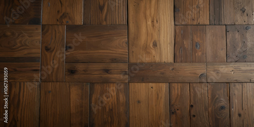Old dark wood and wooden texture background. Panorama texter of wood banner background.