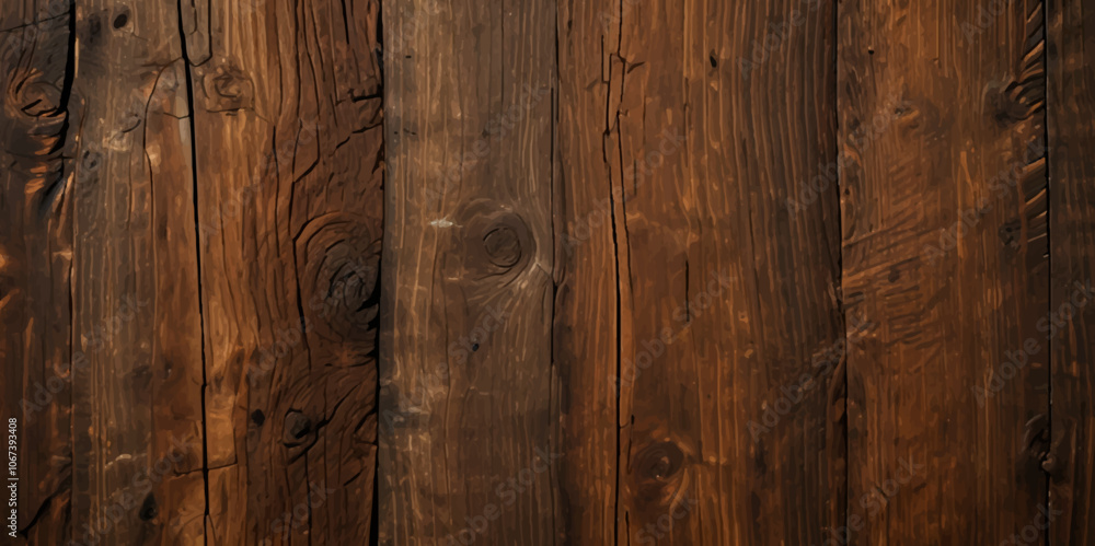 Naklejka premium Old dark wood and wooden texture background. Panorama texter of wood banner background.