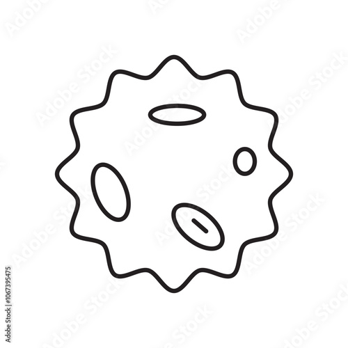 White blood cell icon simple black line style.