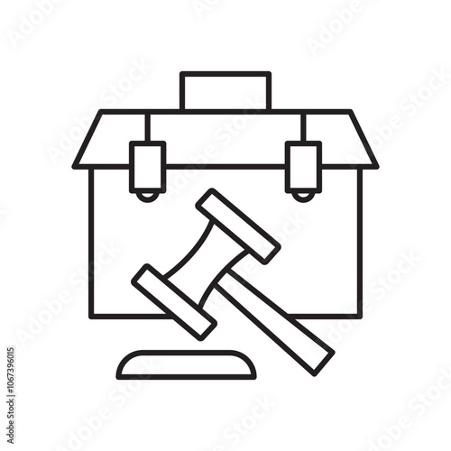Employment law icon simple black line style.