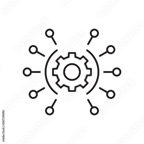 Function icon simple black line style.