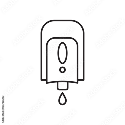 Electrical soap box icon simple black line style.