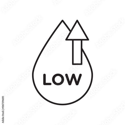 Low and high cholesterol icon simple black line style.