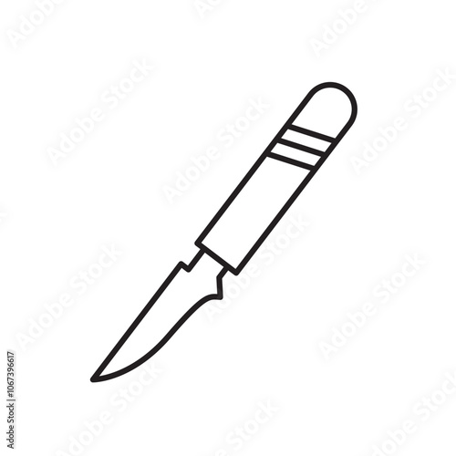 Scalpel icon simple black line style.