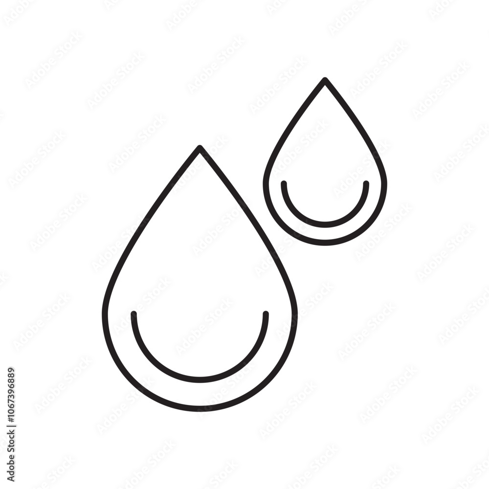 Blood drops icon simple black line style. Blood drops icon simple black line style.