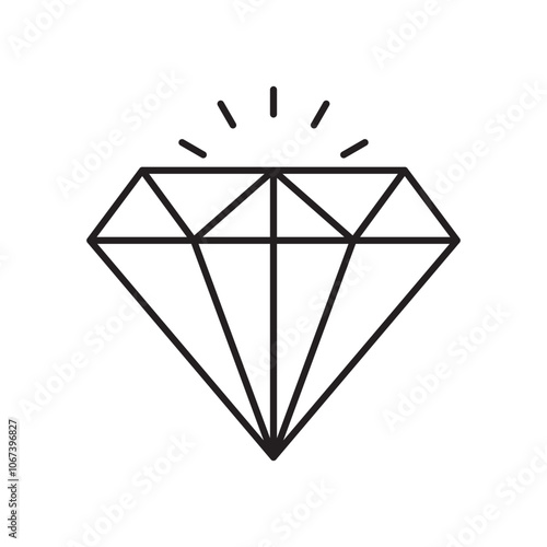 Values icon simple black line style.