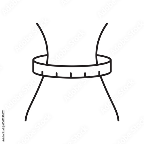 Weight loss icon simple black line style.