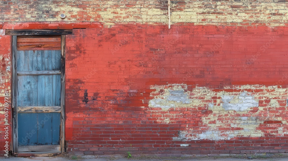 wide panorama showcasing an old red brick wall, featuring varied textures and colors that tell stories of time, history, and rustic charm wide panorama showcasing an old red brick wall, featuring varied textures and colors that tell stories of time, history, and rustic charm