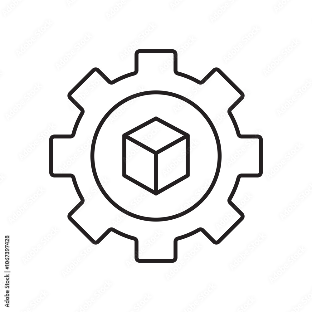 Product development icon simple black line style. Product development icon simple black line style.