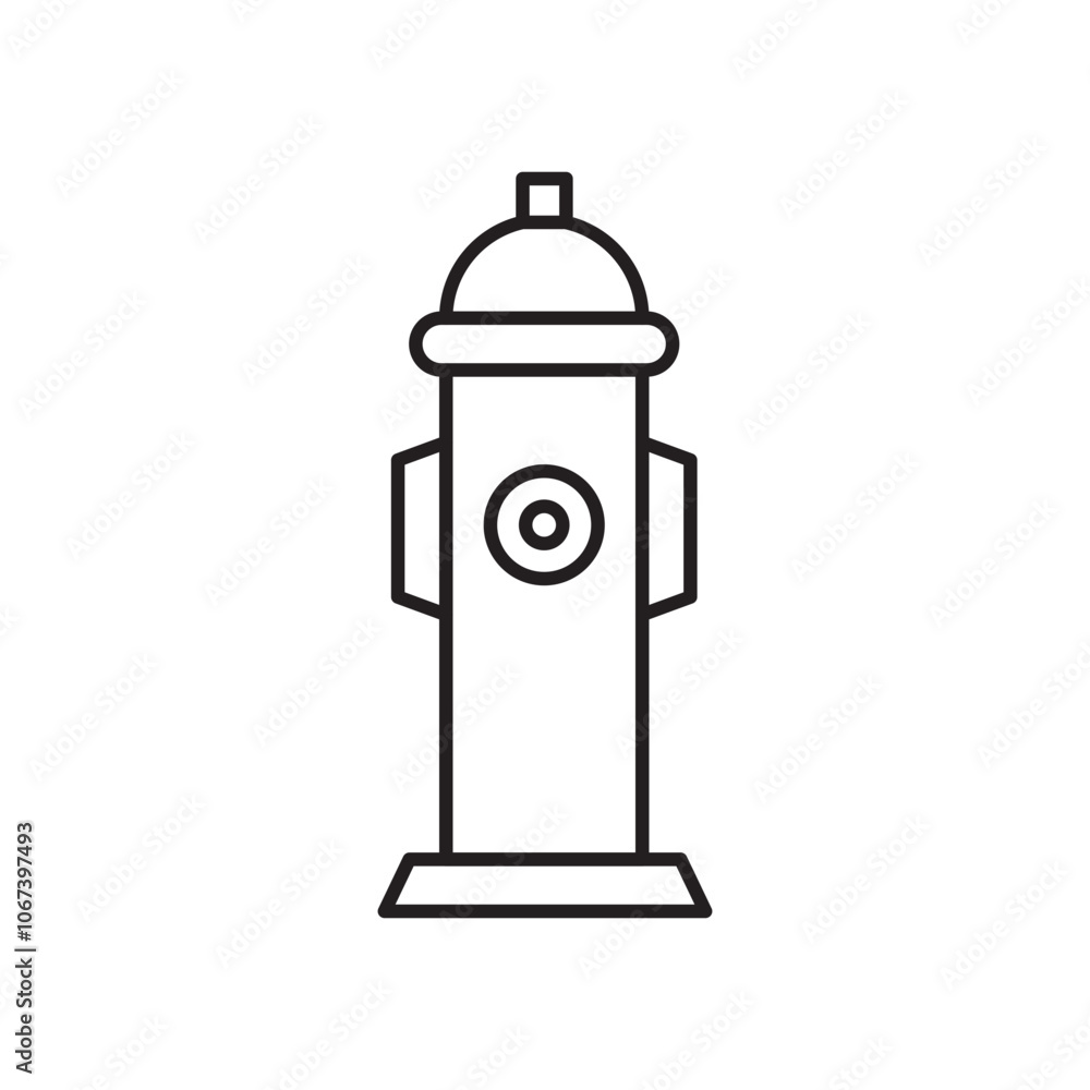 Fire hydrant flat simple vector symbols illustration. Fire hydrant flat simple vector symbols illustration.