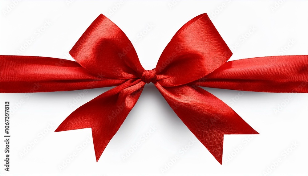 Realistic gift bow. Red ribbon isolated. Vector holiday decoration. Great for christmas and birthday cards, valentine or shopping sale banners. Easy to change colors. Realistic gift bow. Red ribbon isolated. Vector holiday decoration. Great for christmas and birthday cards, valentine or shopping sale banners. Easy to change colors.
