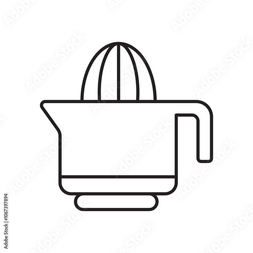 Juicer squeezer icon simple black line style.