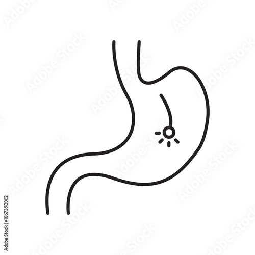 Endoscopy icon simple black line style.