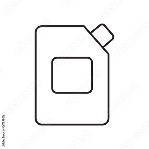 Doy pack pouch icon simple black line style.