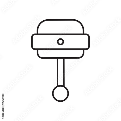 Car Piston icon simple black line style.