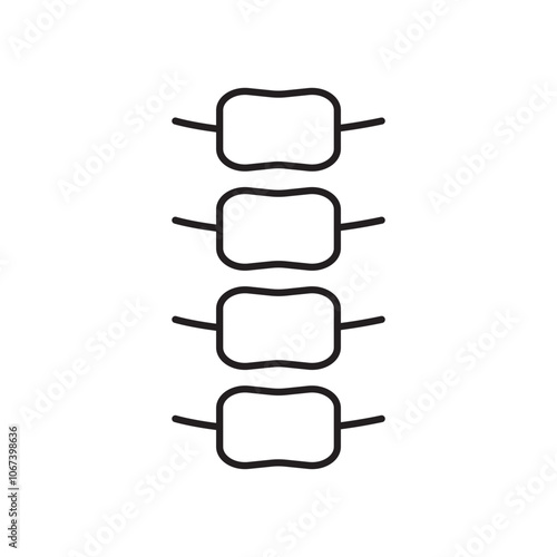 Spinal column icon simple black line style.