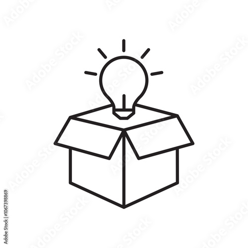 New product icon simple black line style.