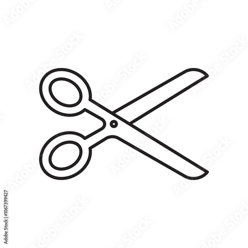 Scissors flat simple vector symbols illustration.