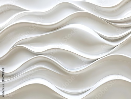 abstract seamless white glossy waves create a soft, flowing texture that overlays a minimalist background. subtle and elegant design for modern visual appeal