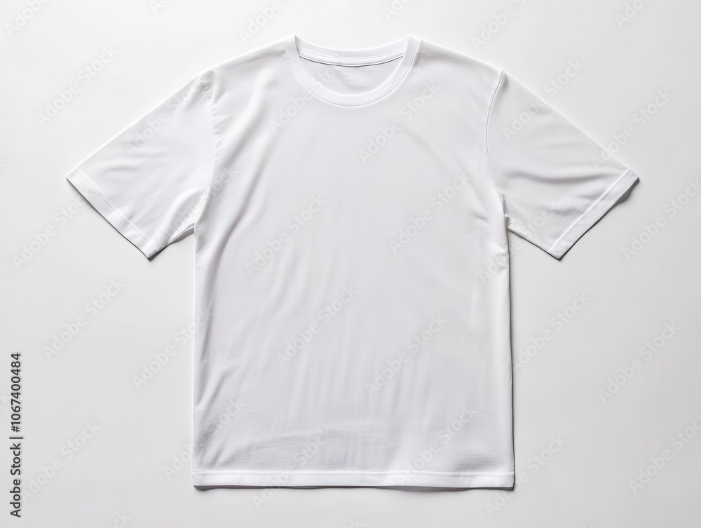 a blank white male t-shirt laid flat for mock-up purposes, captured against a clean white background to emphasize simplicity and versatility in apparel design a blank white male t-shirt laid flat for mock-up purposes, captured against a clean white background to emphasize simplicity and versatility in apparel design