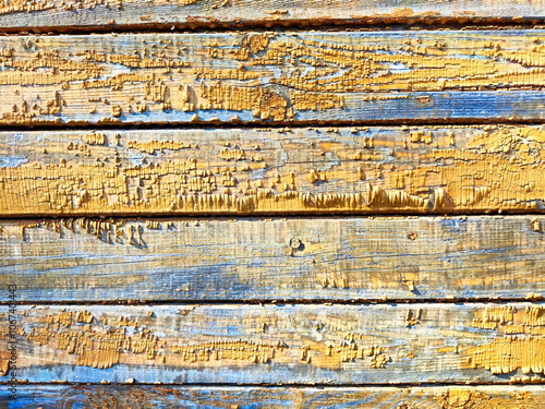 Wallpaper Mural Weathered wooden planks showcase vibrant textures and colors, perfect for background use or creative design projects Torontodigital.ca