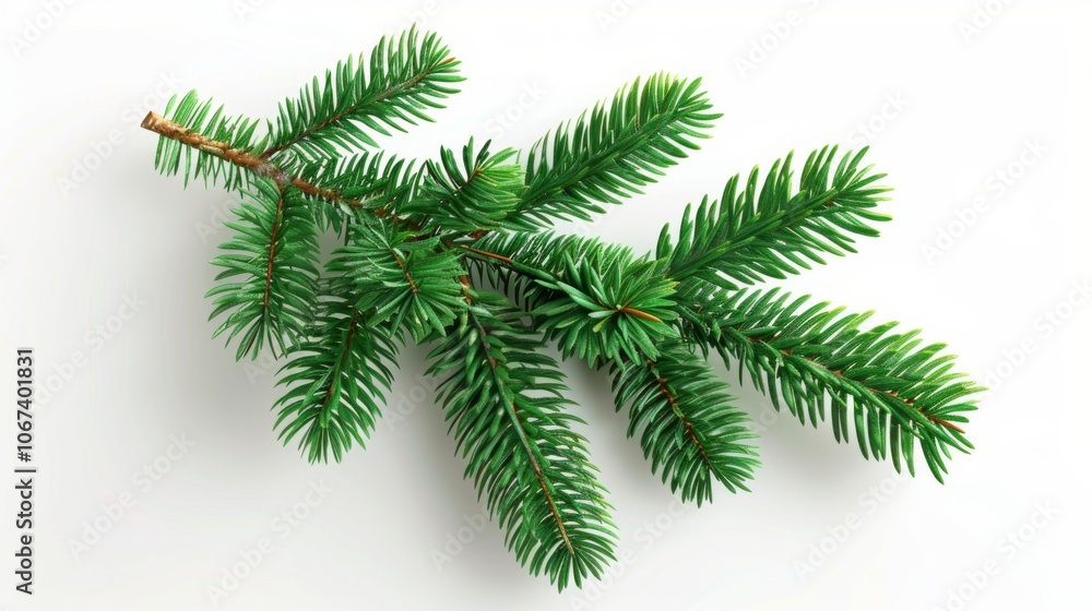 Close-up of a Lush Pine Branch: Nature's Winter Beauty Close-up of a Lush Pine Branch: Nature's Winter Beauty