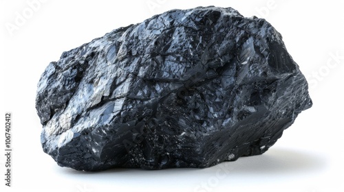 Black Coal Rock: A Close-Up View of a Natural Resource