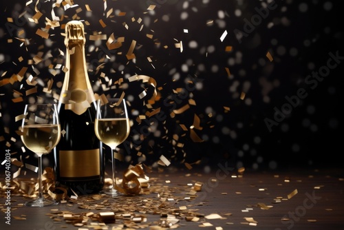 Wallpaper Mural PNG Christmas confetti bottle celebration. Torontodigital.ca