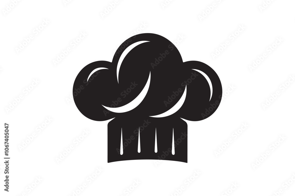 Chef's hat silhouette vector art illustration Chef's hat silhouette vector art illustration