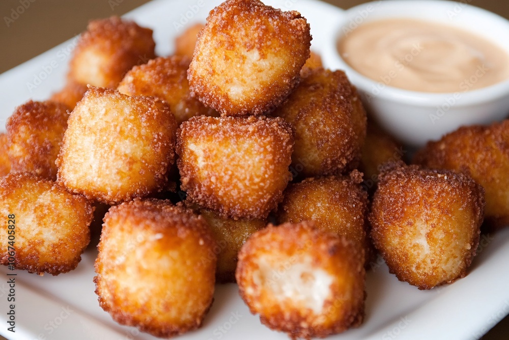 Crispy Fried Cheese Curds with Dipping Sauce: A Delicious Appetizer Crispy Fried Cheese Curds with Dipping Sauce: A Delicious Appetizer