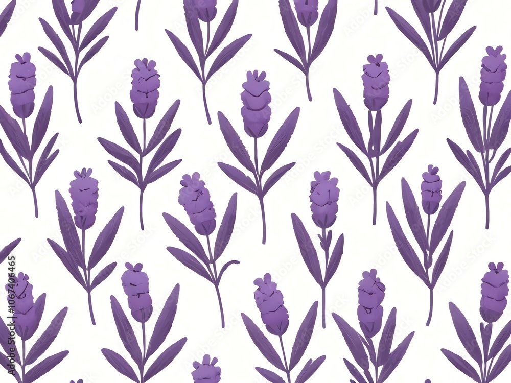 Lavender Flower Pattern Lavender Flower Pattern