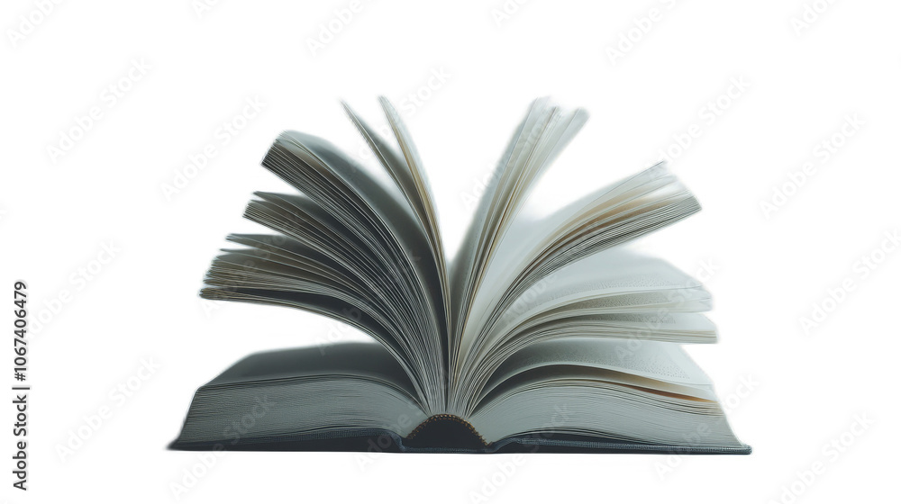 Fototapeta premium Open book on white background for education and reading