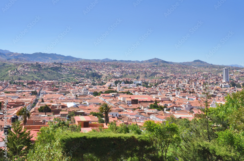 View of the historic center of the Bolivian city of Sucre View of the historic center of the Bolivian city of Sucre