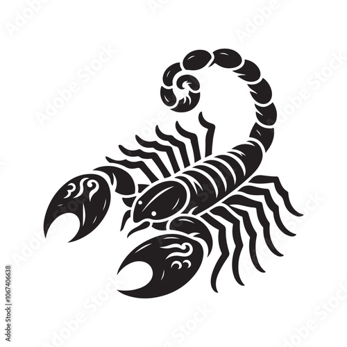 Detailed Scorpion Silhouette Vector Illustrations – Perfect for T-shirt Designs