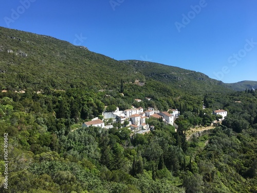 Wallpaper Mural village in the mountains Torontodigital.ca