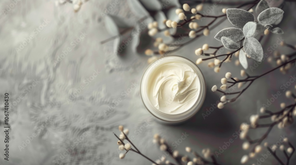 Luxury Skincare Cream Jar on White Background