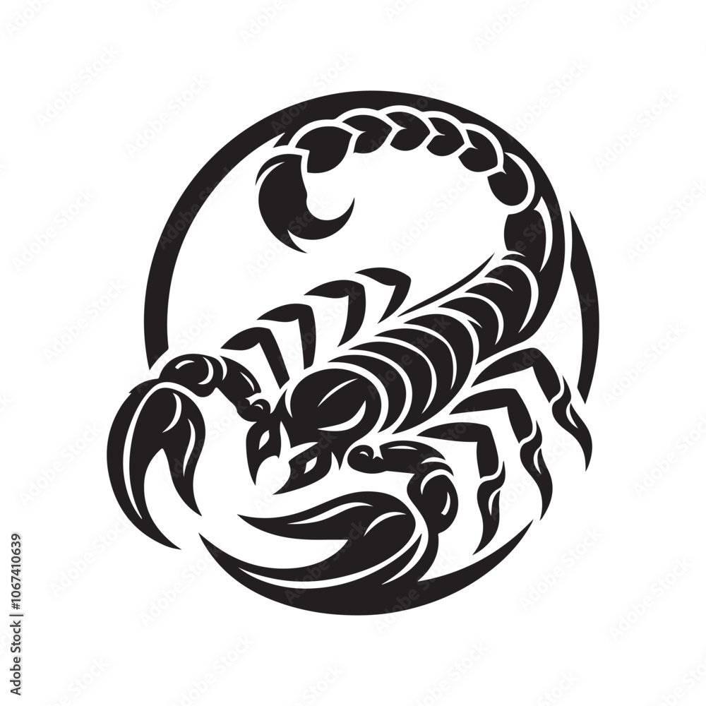 Detailed Scorpion Silhouette Vector Illustrations – Perfect for T-shirt Designs Detailed Scorpion Silhouette Vector Illustrations – Perfect for T-shirt Designs