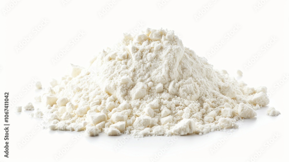 White Flour Pile: A Close-Up of Baking Ingredient White Flour Pile: A Close-Up of Baking Ingredient